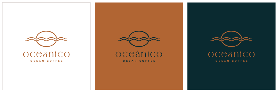 OCEÁNICO CAFÉ - Identidad Corporativa Variantes de Color - G13 Estudio Creativo